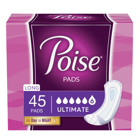 Bladder Control Pad Poise® Ultimate 15.9 Inch Length Heavy Absorbency Sodium Polyacrylate Core One Size Fits Most - BeHope