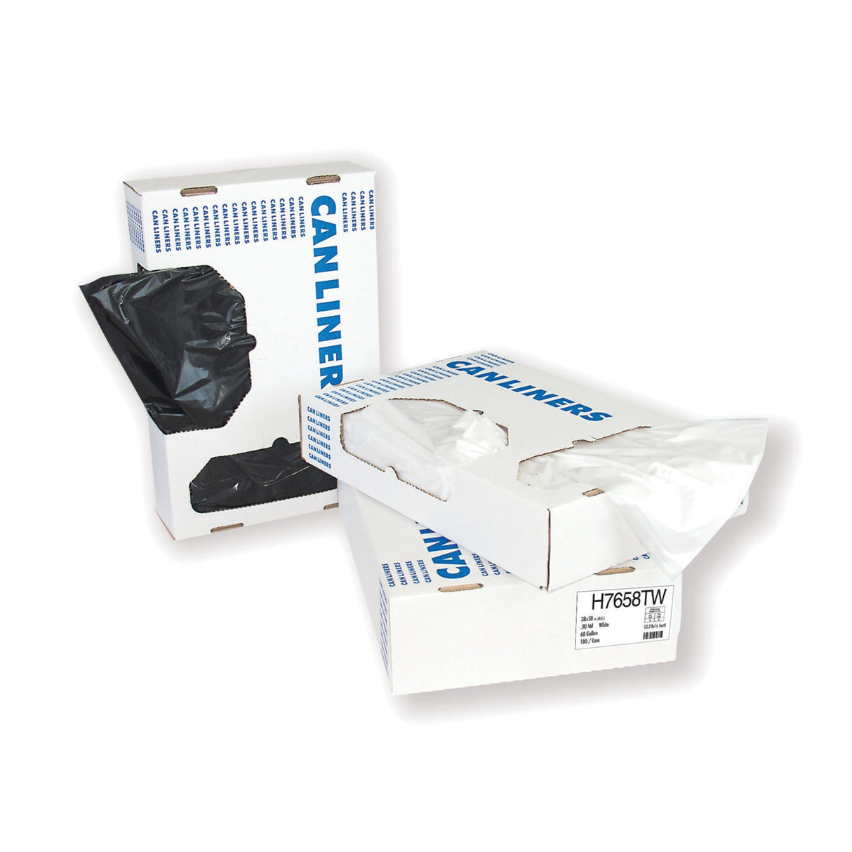 Trash Bag Heritage™ 45 gal. White LLDPE 0.90 mil 40 X 46 Inch Star Seal Bottom Flat Pack - BeHope