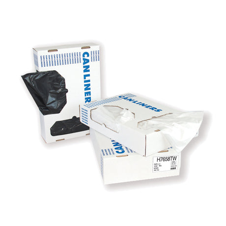 Trash Bag Heritage™ 45 gal. White LLDPE 0.90 mil 40 X 46 Inch Star Seal Bottom Flat Pack - BeHope