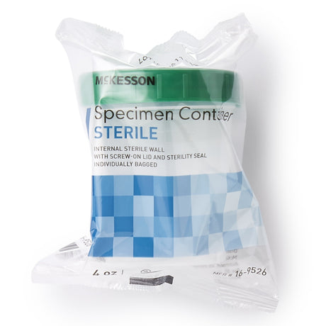 Specimen Container McKesson 120 mL (4 oz.) Screw Cap Sterile - BeHope