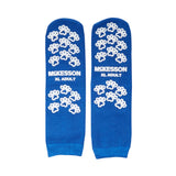 Slipper Socks McKesson Terries™ Unisex Adult X-Large Double Tread Single Patient Use Royal Blue - BeHope