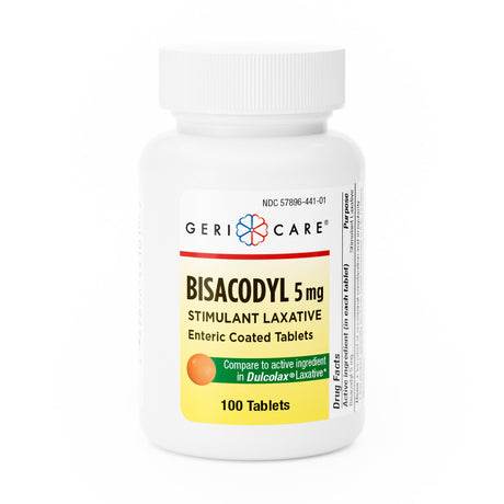 Laxative Geri-Care® Tablet 100 per Bottle 5 mg Strength Bisacodyl USP - BeHope