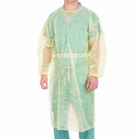 Protective Procedure Gown Cardinal Health™ One Size Fits Most Yellow NonSterile Not Rated Disposable - BeHope