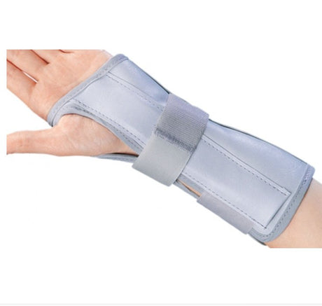 Wrist / Forearm Brace ProCare® Universal Aluminum / Flannelette / Nylon Right Hand Black / Blue One Size Fits Most - BeHope