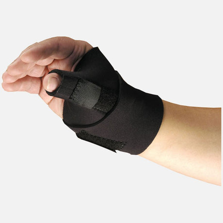 Thumb Brace Modabber™ Adult Regular Hook and Loop Strap Closure Left or Right Hand Black - BeHope