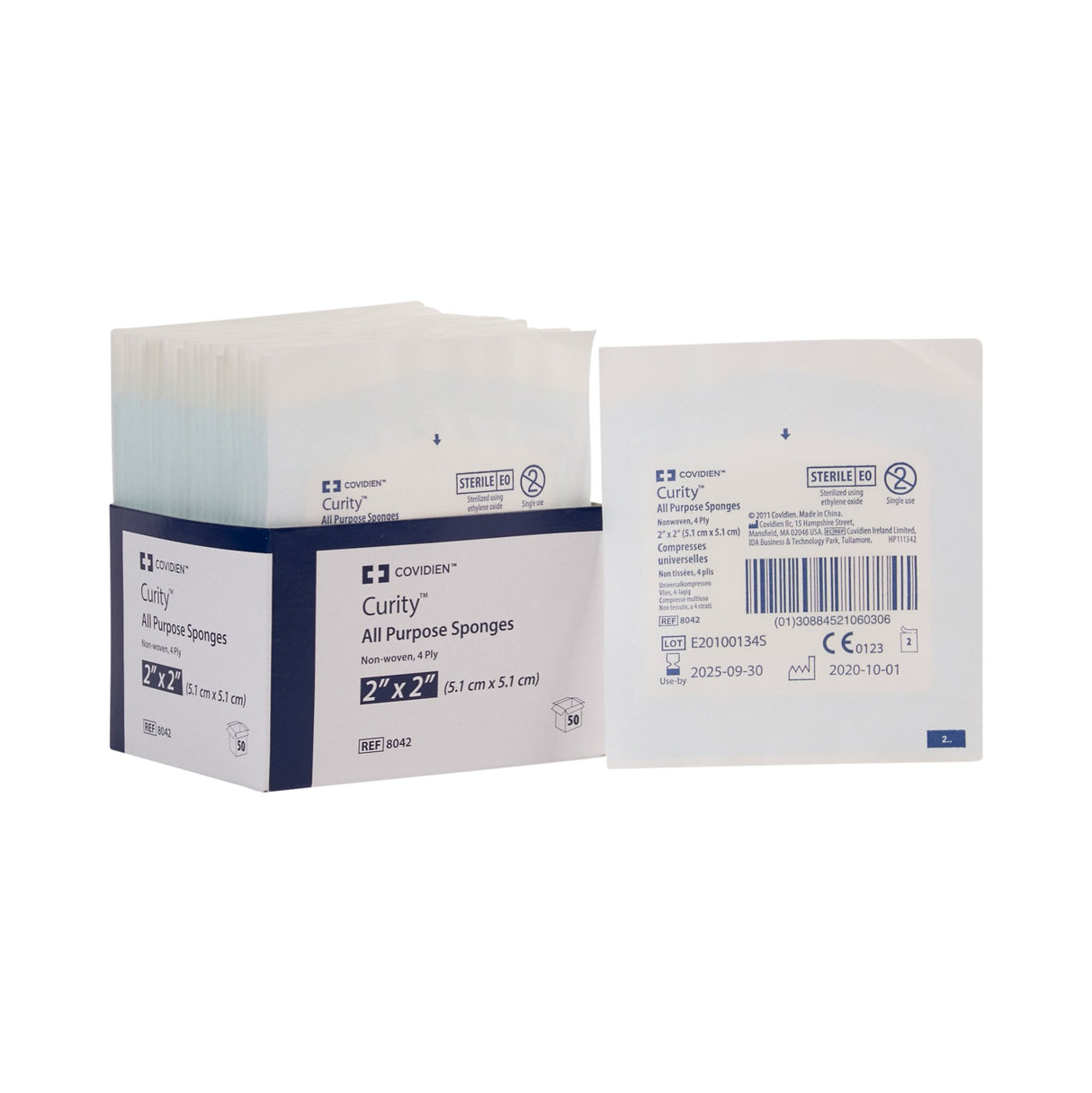 Nonwoven Sponge Curity™ 2 X 2 Inch 4-Ply Sterile 2 per Pack - BeHope