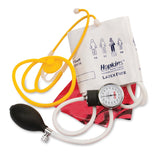 Single Patient Use Vital Signs Kit with thermometer Hopkins® 31 to 40 cm Large Adult Cuff Single Head Disposable Stethoscope Pocket Aneroid - BeHope