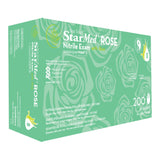 Exam Glove StarMed® Rose Small NonSterile Nitrile Standard Cuff Length Textured Fingertips Pink Not Rated - BeHope