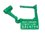 Tamper Evident Seal Twist-Loks Numbered Green Plastic 1 Inch - BeHope