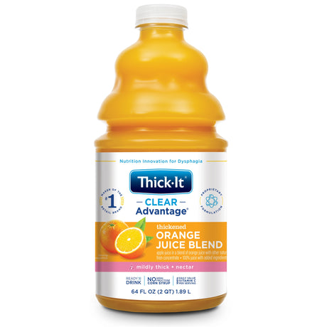 Thickened Beverage Thick-It® Clear Advantage® 64 oz. Bottle Orange Flavor Liquid IDDSI Level 2 Mildly Thick - BeHope