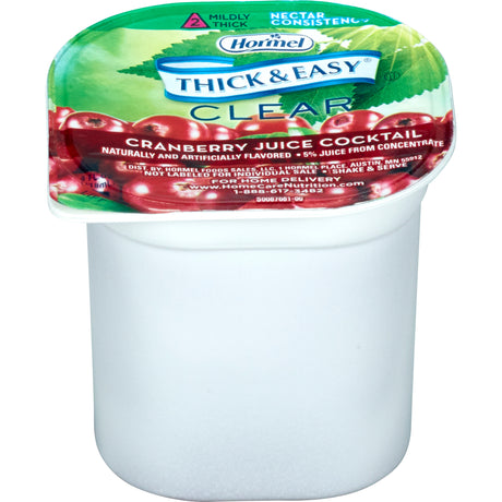 Thickened Beverage Thick & Easy® 4 oz. Portion Cup Cranberry Juice Cocktail Flavor Liquid IDDSI Level 2 Mildly Thick - BeHope