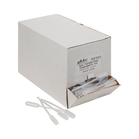 Globe Scientific Transfer Pipette 5 mL 0.25 mL Graduation Increments NonSterile - BeHope