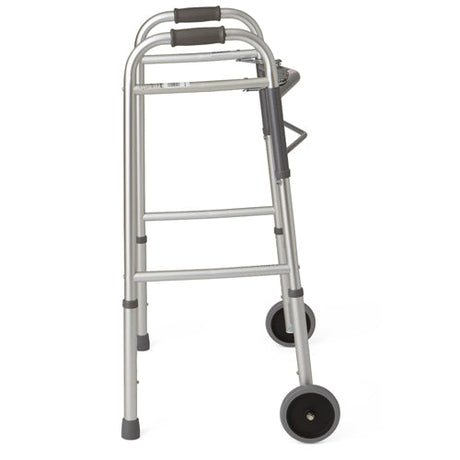 Guardian Two-Button Folding Walkers with 5" Wheels